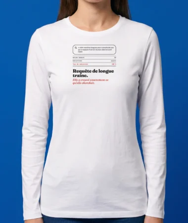 Requête de longue traîne – Textile adulte