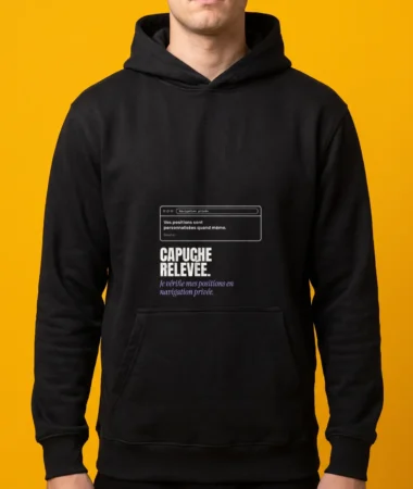 Capuche relevée, navigation privée – Textile adulte