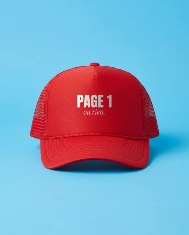 Page 1 ou rien – Casquettes, bobs, bananes et tabliers