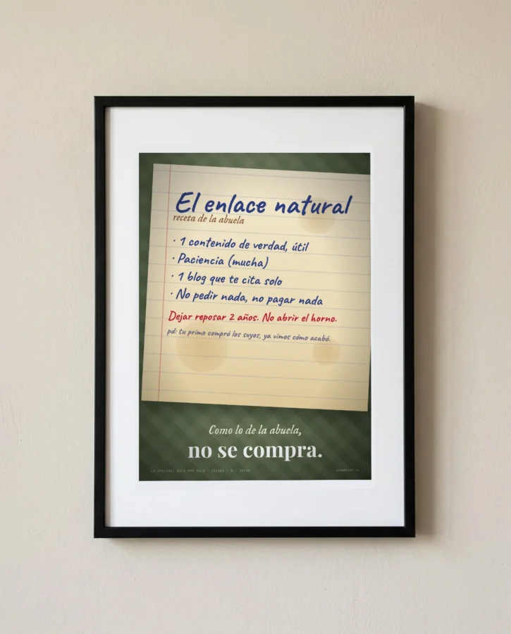 La receta del enlace natural – Pósters