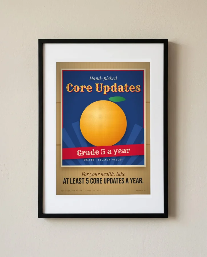 Eat at least 5 core updates a year – Posters