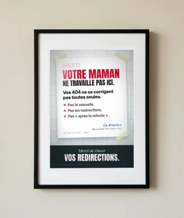 Les 404 ne se corrigent pas toutes seules – Posters
