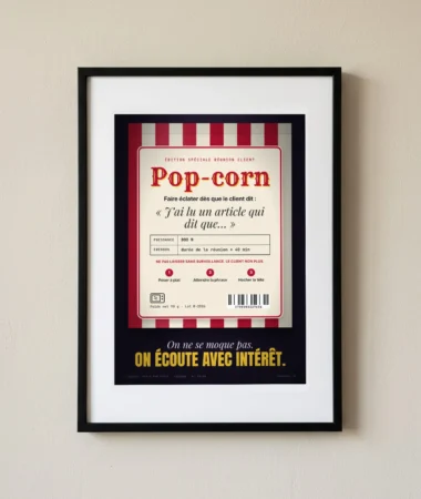 Pop-corn de réunion client – Posters