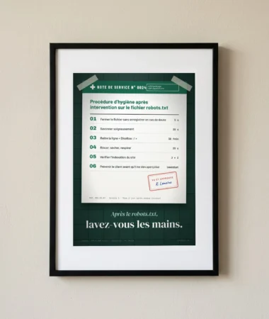 Lavez-vous les mains après le robots.txt – Posters