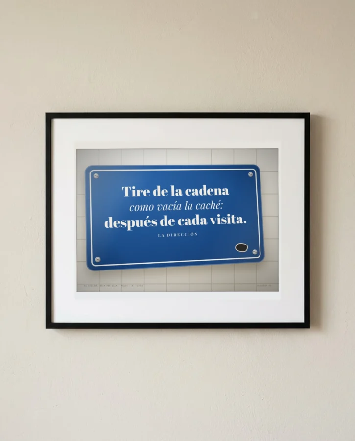 Tire de la cadena, vacíe la caché – Pósters
