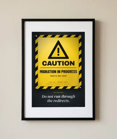 Caution, migration in progress – Posters