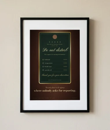 Do not disturb, reporting on hold – Posters