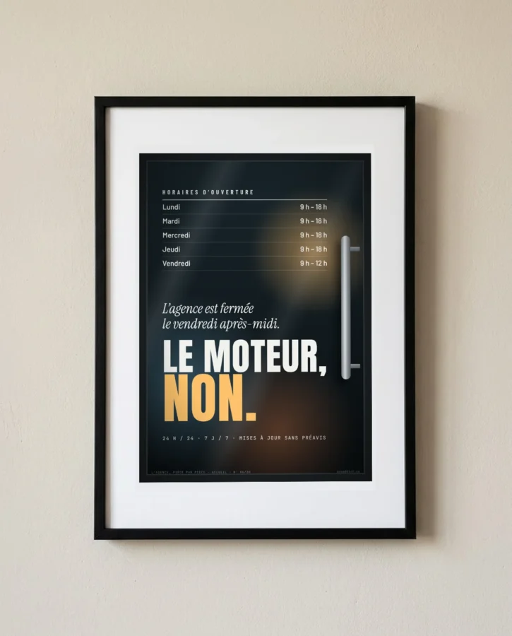 Fermé le vendredi après-midi, le moteur non – Posters