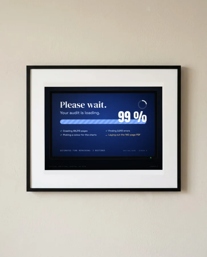 Please wait, your audit is loading – Posters