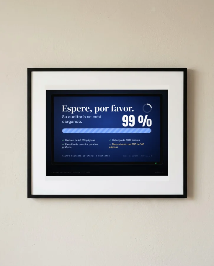 Espere, por favor, su auditoría se está cargando – Pósters