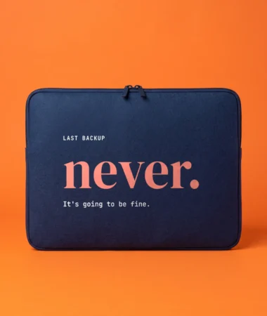 Last backup: never – Bags