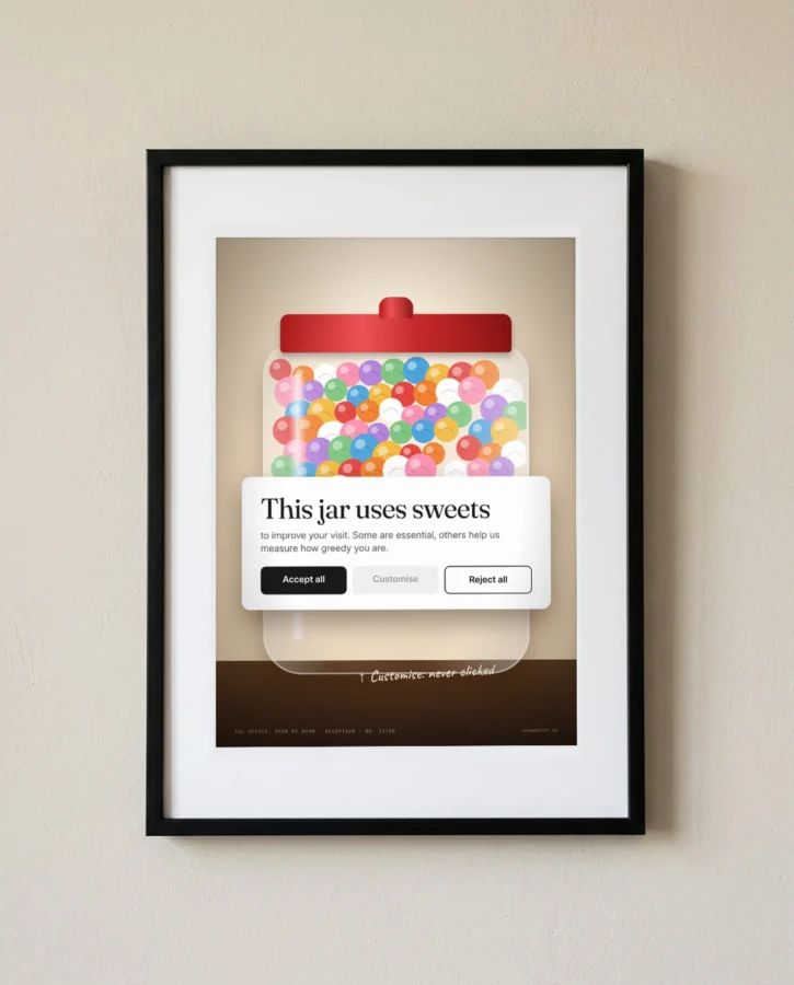 This jar uses sweets – Posters
