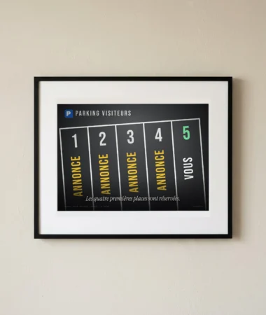Parking visiteurs, places 1 à 4 réservées – Posters