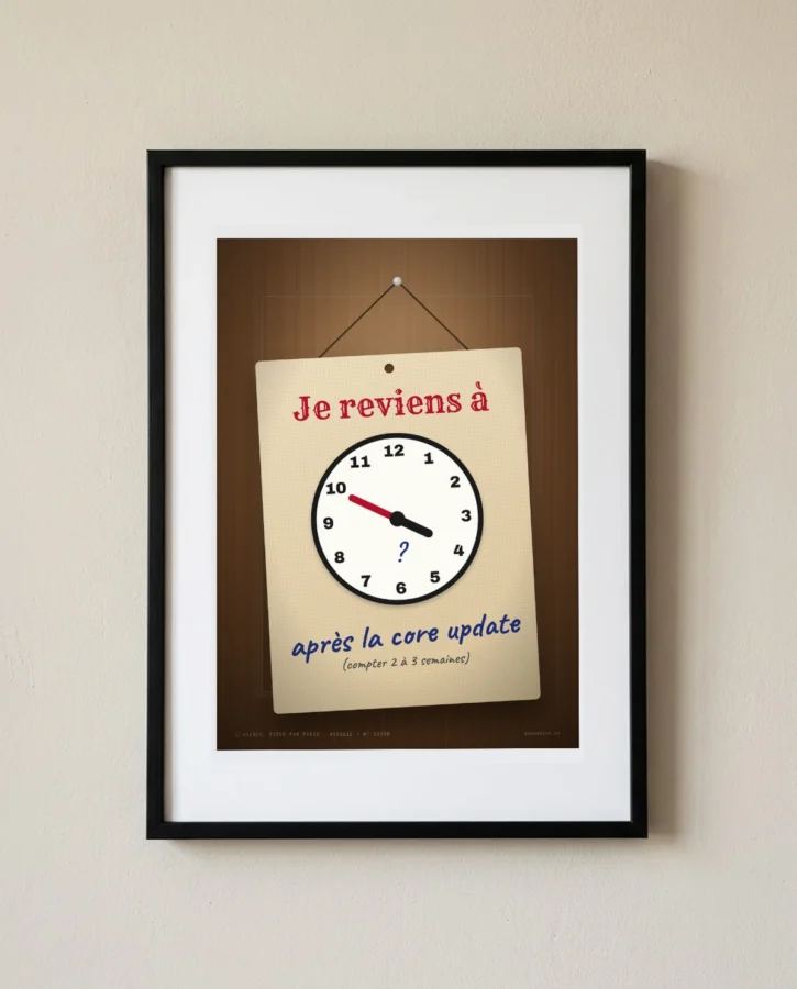 Je reviens après la core update – Posters