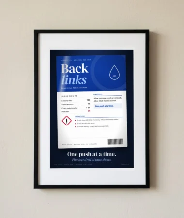 Backlinks, one push at a time – Posters