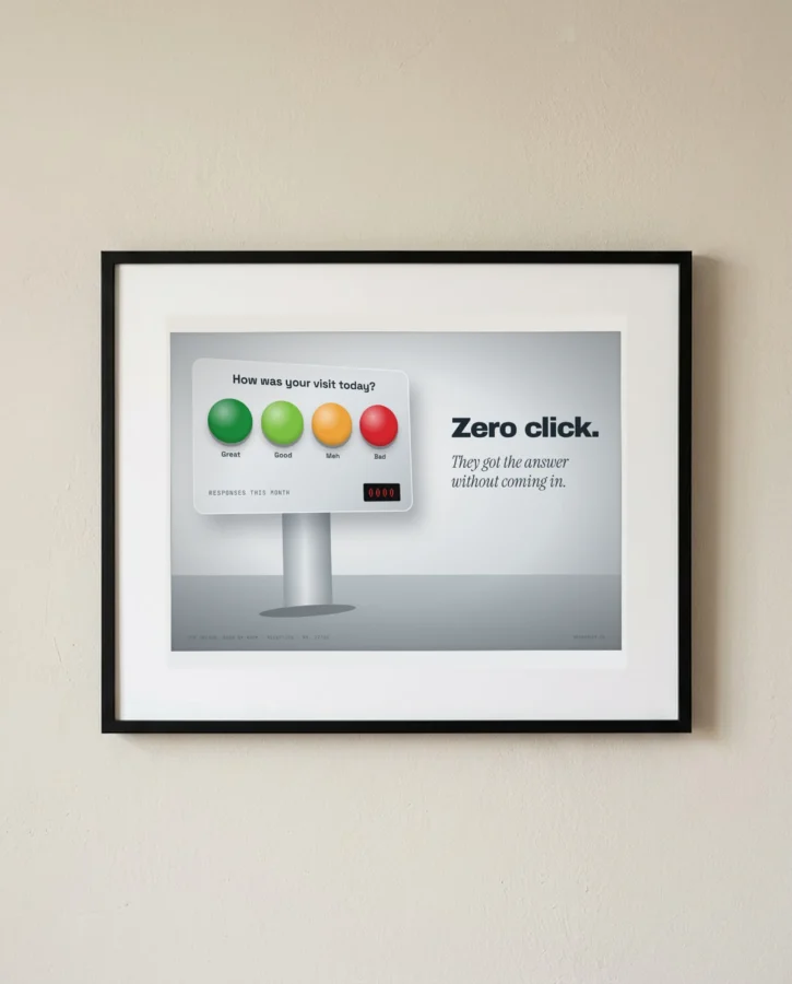 Zero click, satisfaction terminal – Posters