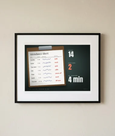 Attendance sheet, analytics edition – Posters