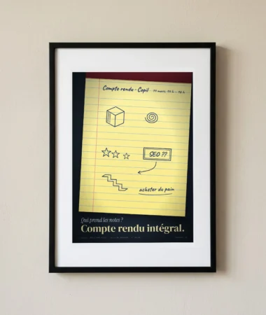 Compte rendu intégral du comité de pilotage – Posters