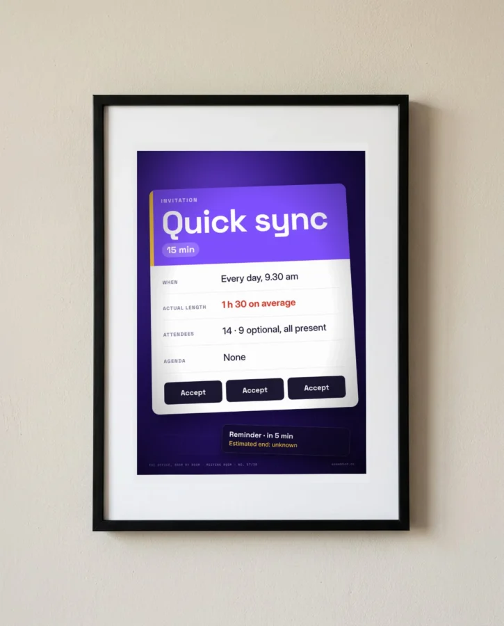 Quick sync (15 min) – Posters