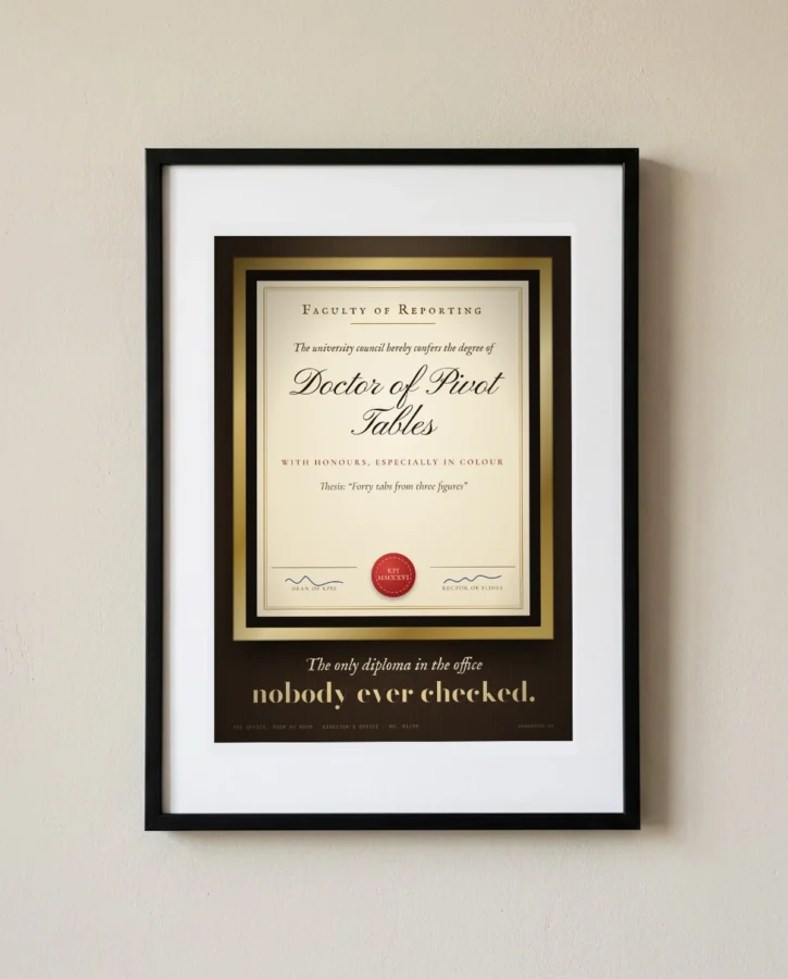 Doctor of Pivot Tables – Posters
