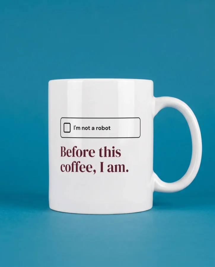 I'm not a robot (before coffee, I am) – Home and office
