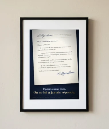 La lettre de motivation de l’algorithme – Posters
