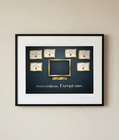 The wall of certificates – Posters