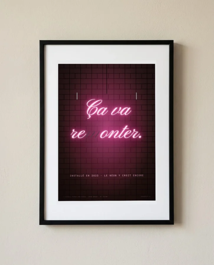 Le néon « Ça va remonter » – Posters