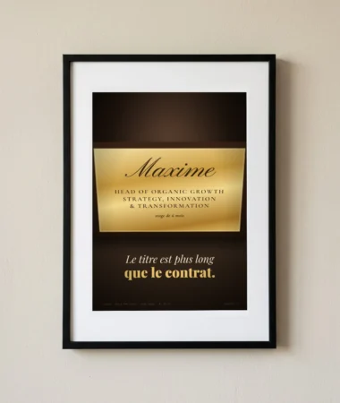 La plaque de bureau du stagiaire – Posters