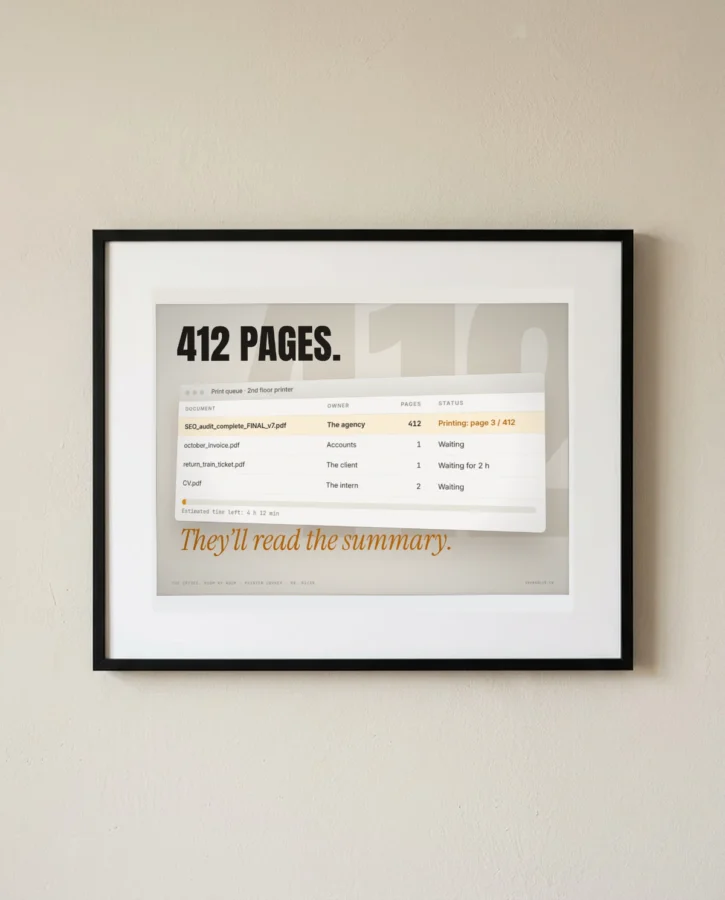 The 412-page audit – Posters