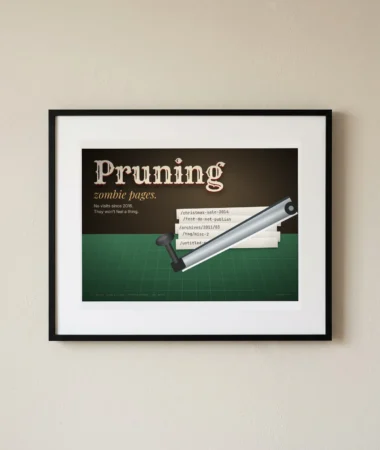 Pruning zombie pages – Posters
