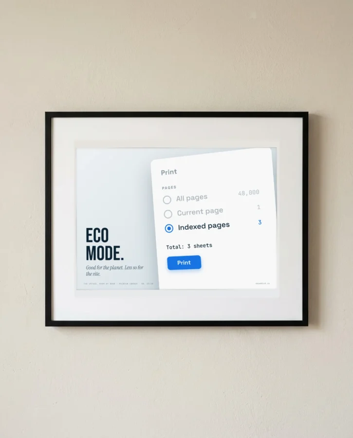 Print indexed pages only – Posters