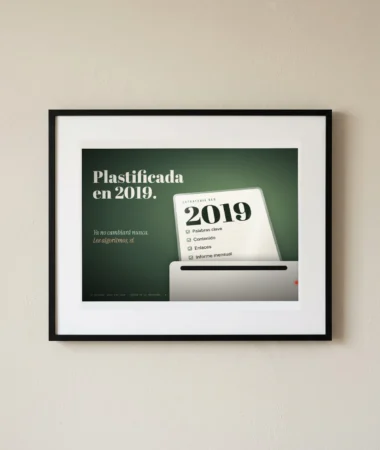 Estrategia plastificada en 2019 – Pósters