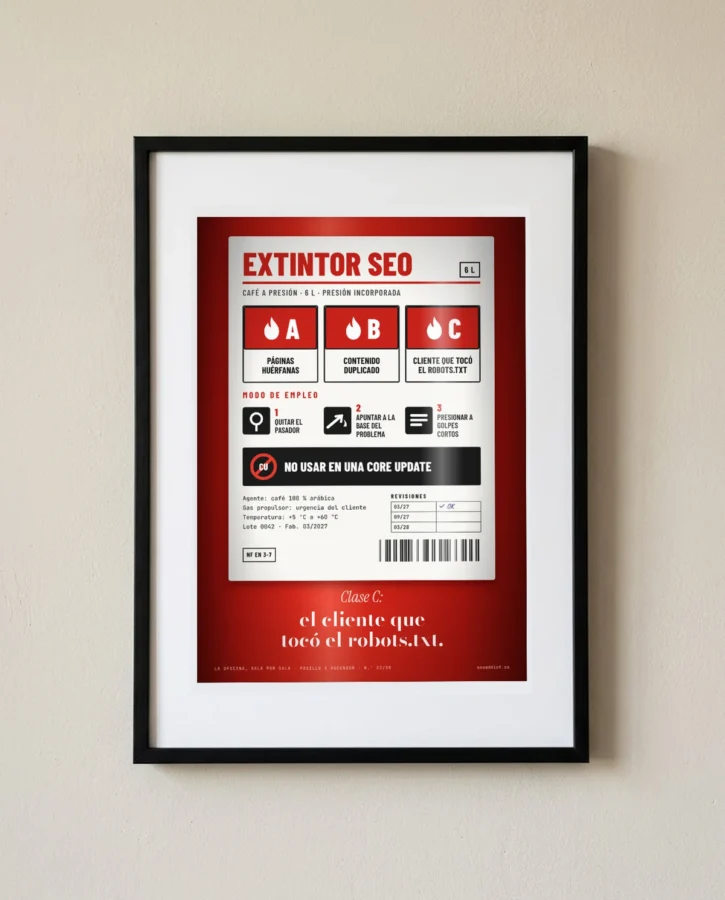 Extintor SEO, fuegos de clase A, B y C – Pósters