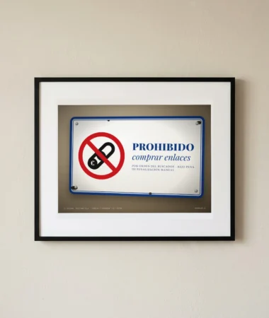 Prohibido comprar enlaces – Pósters
