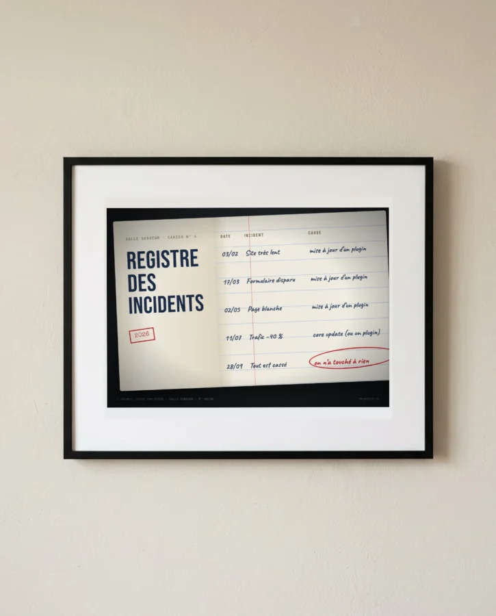 Registre des incidents – Posters