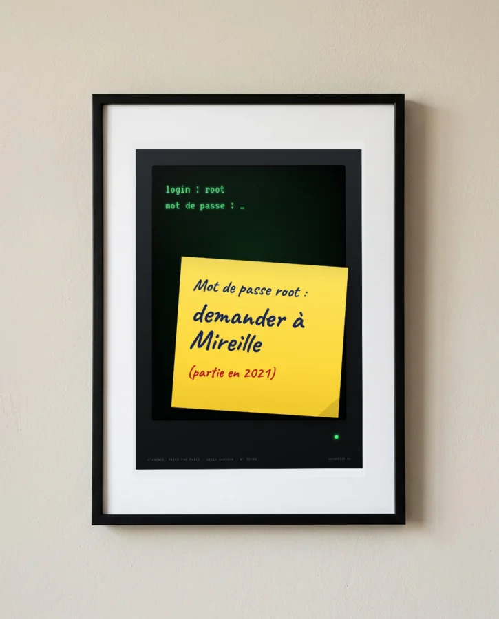 Mot de passe : demander à Mireille – Posters