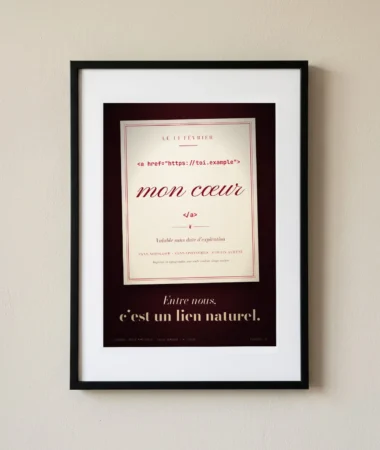 Entre nous, c’est un lien naturel – Posters