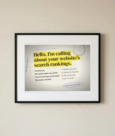 Call script: about your search rankings – Posters