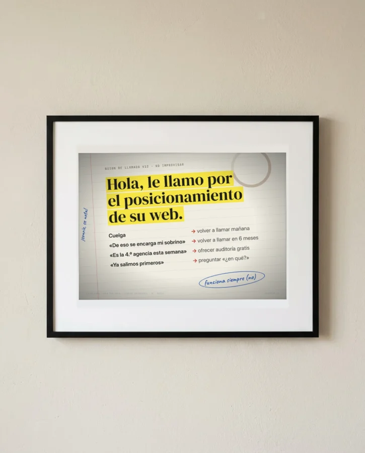 Guion de llamada: sobre su posicionamiento – Pósters