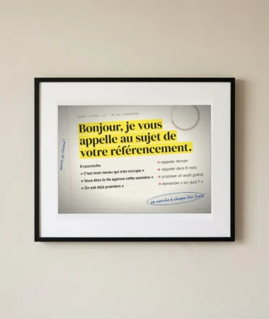 Script d’appel : au sujet de votre référencement – Posters