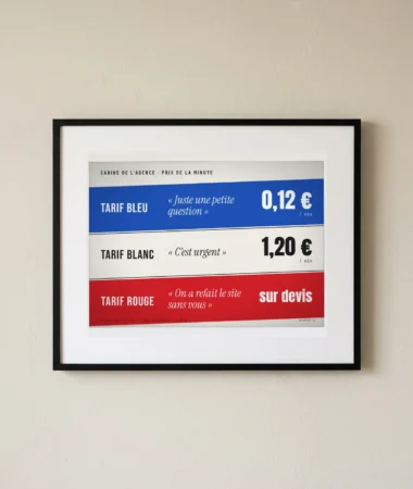 Grille tarifaire de la cabine – Posters