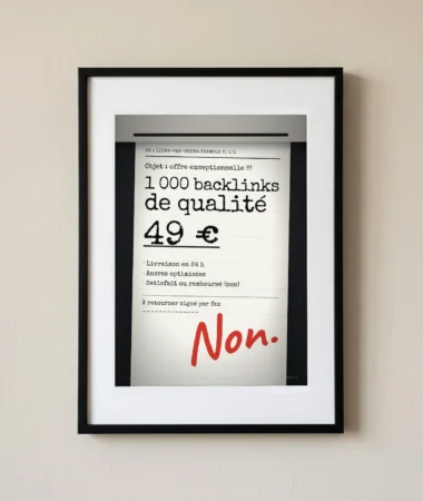 Fax : 1 000 backlinks de qualité, 49 € – Posters