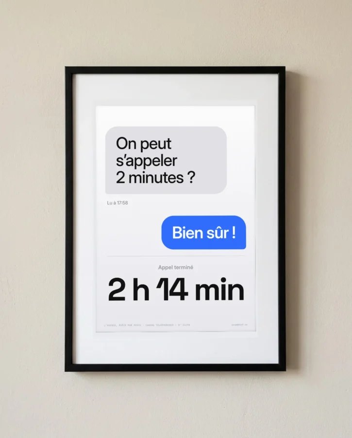On peut s’appeler 2 minutes ? – Posters