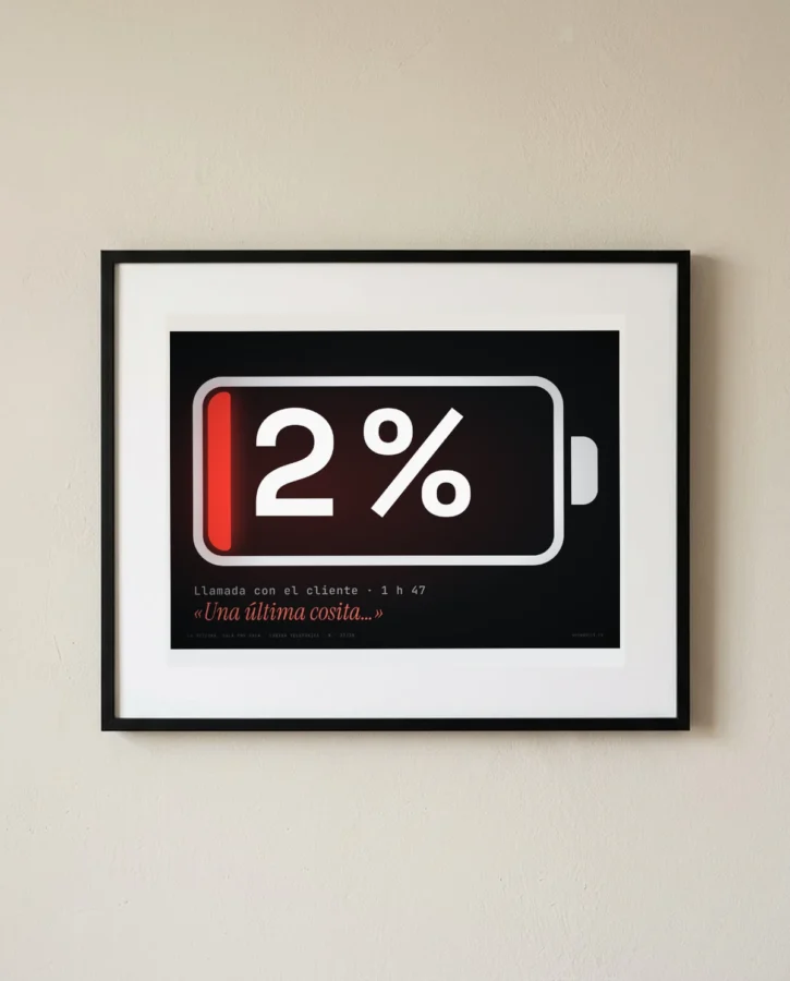 Batería 2 %: una última cosita – Pósters