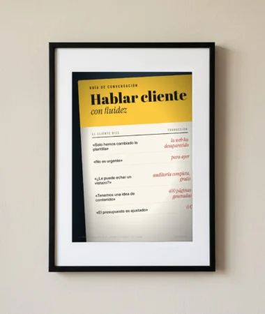 Guía de conversación: hablar cliente – Pósters