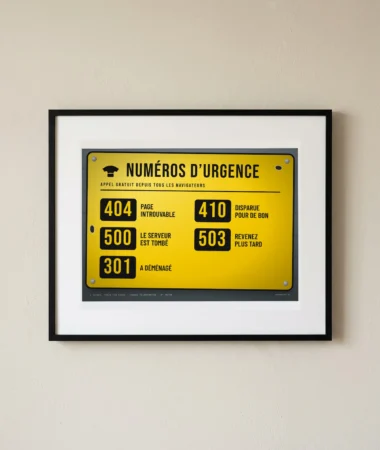 Numéros d’urgence du Web – Posters