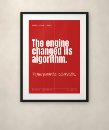 The engine changed its algorithm – Posters