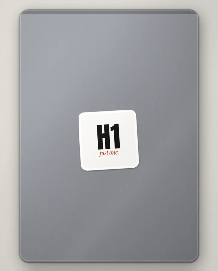 H1, just one – Stickers