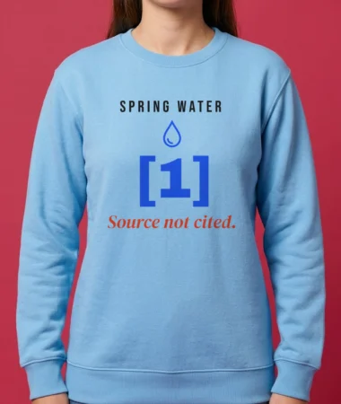 Spring water, source not cited – Adult apparel